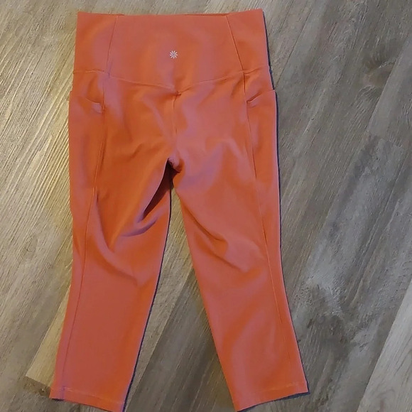 Athleta "all in" Crop leggings burnt 🍊 orange women's size medium - Picture 2 of 6